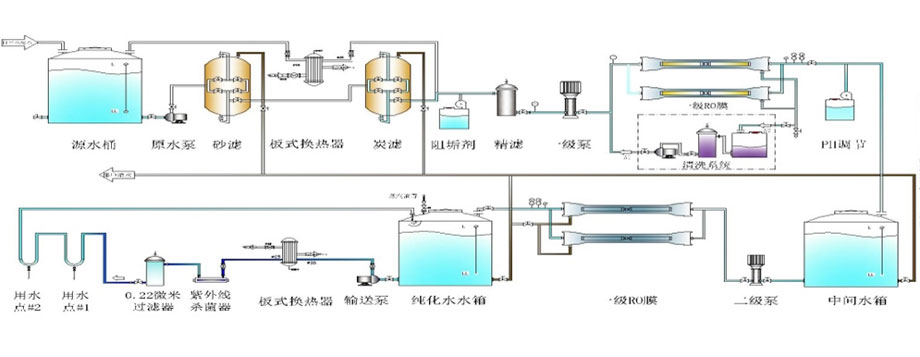 中藥飲片純化水設備工藝流程